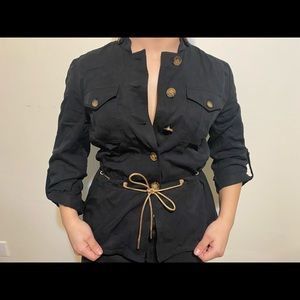 Black button down shirt